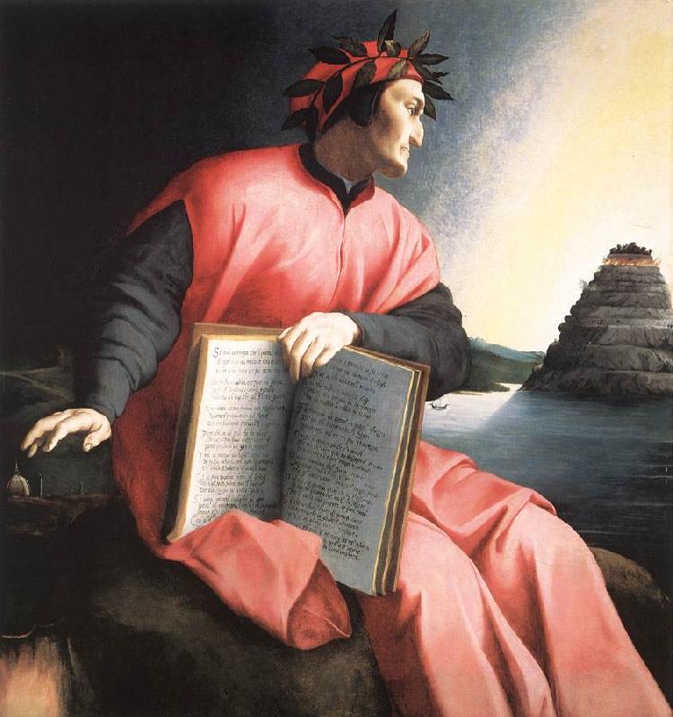 BRONZINO, Agnolo Allegorical Portrait of Dante f France oil painting art